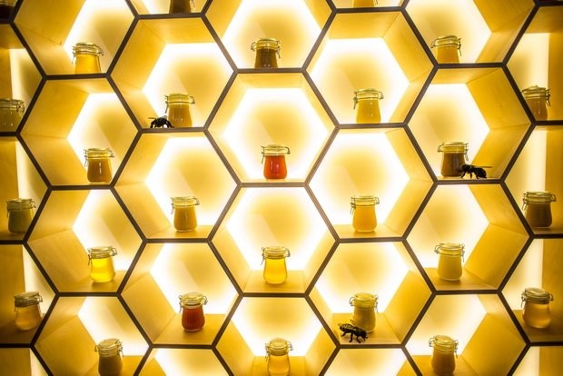В Москве открылся интерактивный музей меда – в нем можно оказаться внутри улья и встретить двигающуюся метровую пчелу  - слайд 