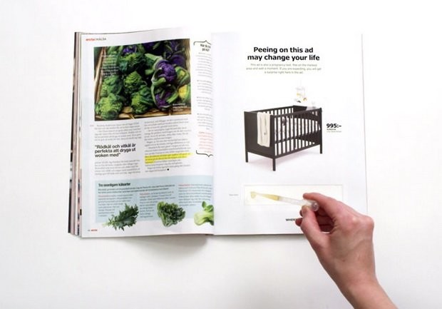 IKEA предлагает женщинам пройти тест на беременность с помощью страницы каталога и получить скидку  - слайд 