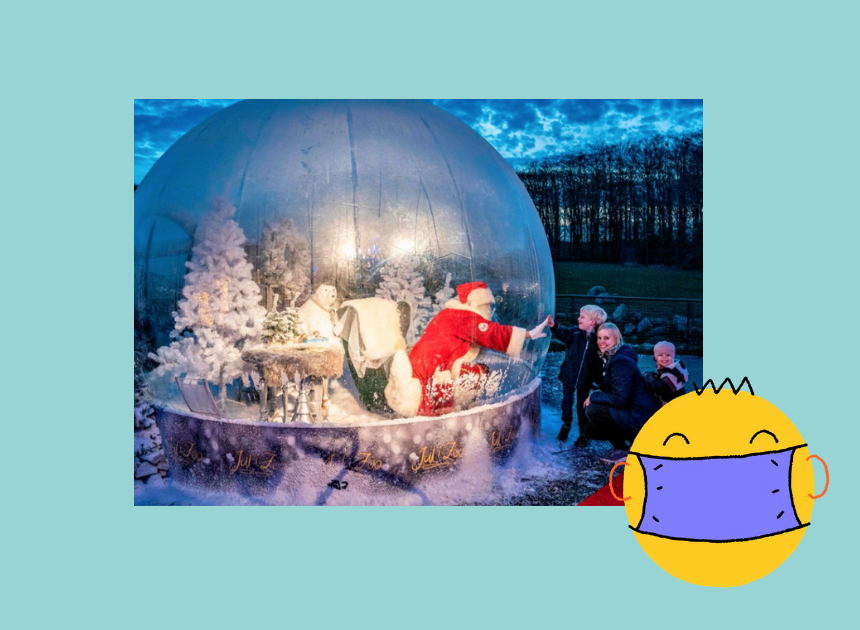 В США Санта-Клаусов посадили в стеклянные шары и коробки - слайд 