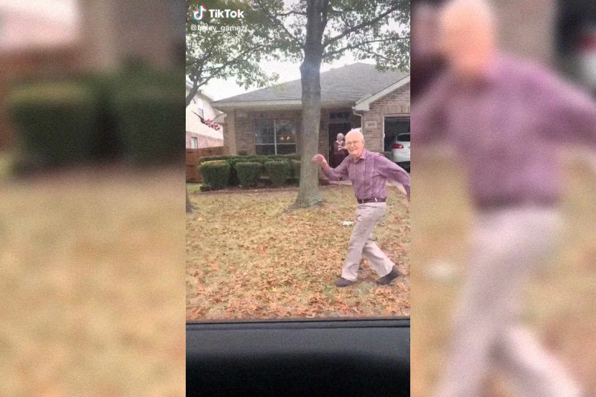 Видео, как дедушка провожает внучку, посмотрели семь миллионов раз - слайд 