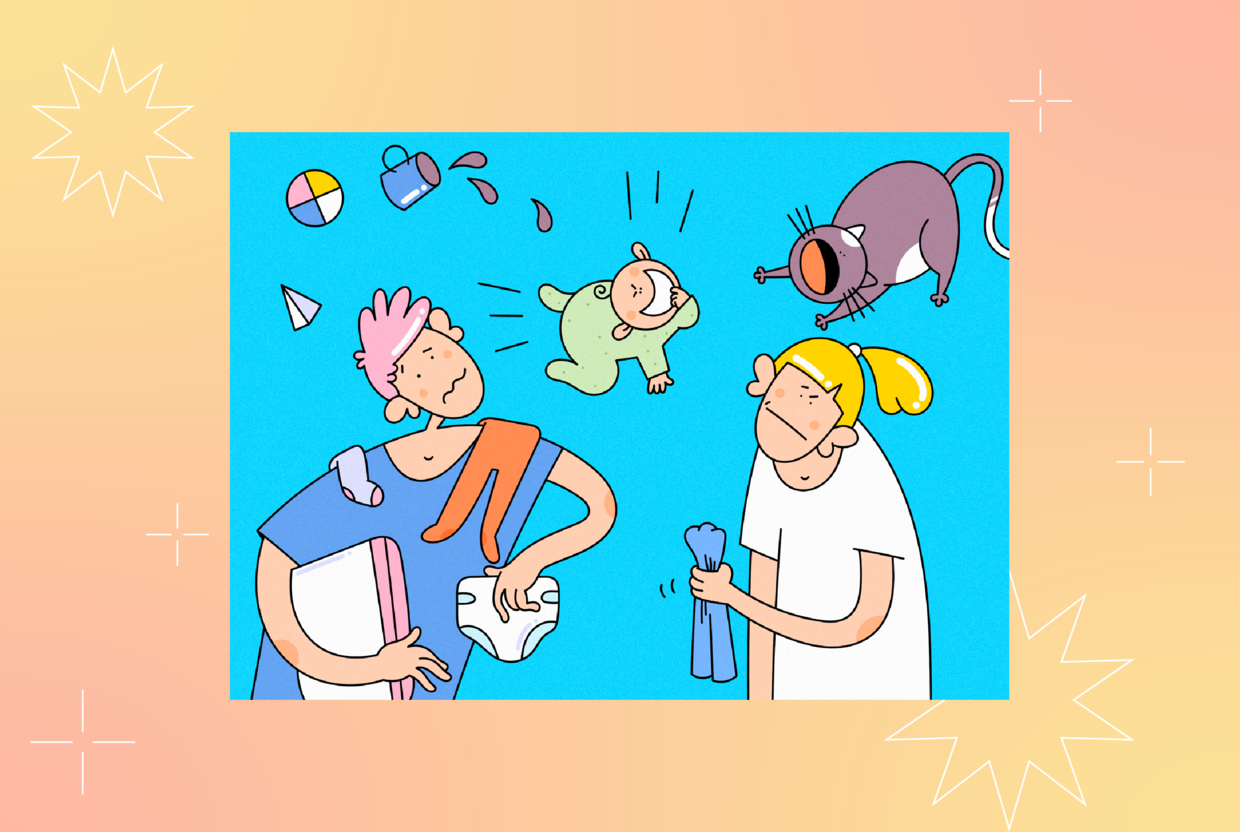 Прогулки в любую погоду и паника в ванной: НЭН нарисовал правдивые комиксы о родительстве - слайд 