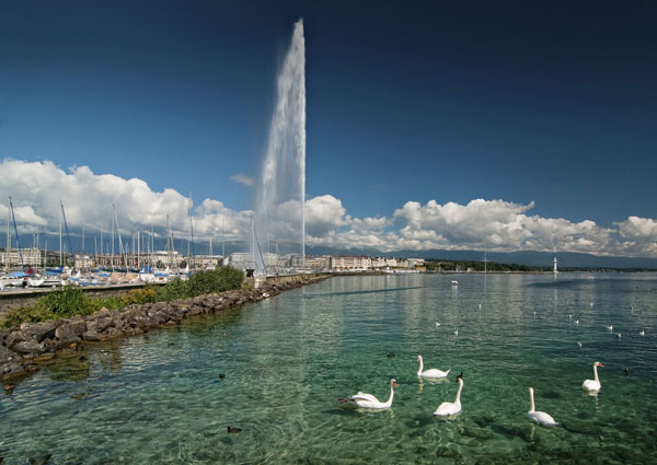 Jet d’eau фонтан в Женеве